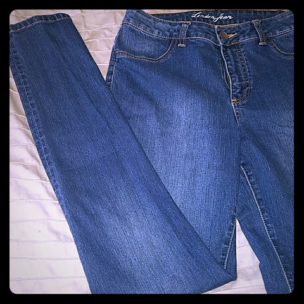 High waisted skinny jeans. LOVE THESE